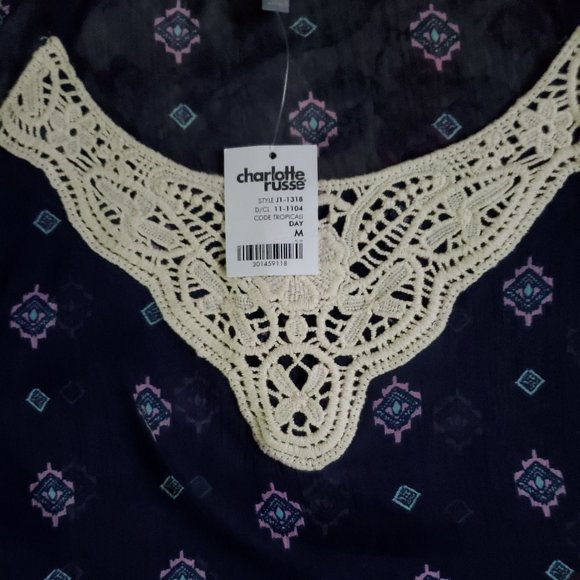 CHARLOTTE RUSSE SLEEVELESS BLOUSE NWT *PRICE DROP* - Picture 6 of 6